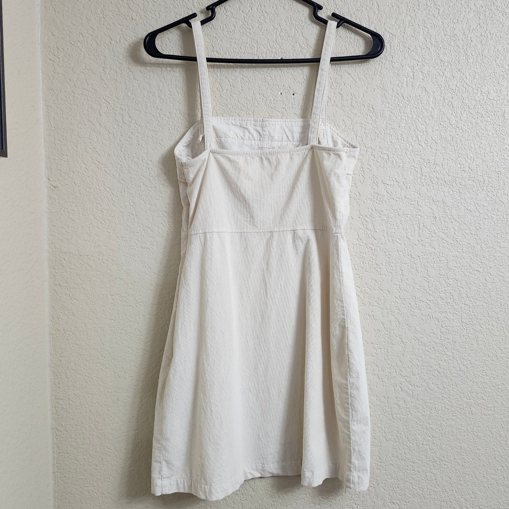 Abercrombie & Fitch 90's Size M‎ Corduroy Square Neck Mini Dress Beige Cream - Picture 4 of 16